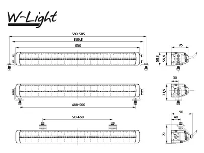 W-Light Impulse III LED Lysbro 15120lm 10-32V 527mm - Ekstra Lys til Køretøjer - Billede 5