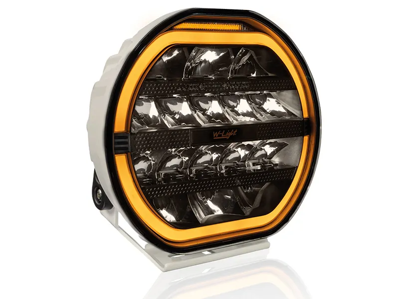 W-LIGHT Fury 9" LED Ekstra Lygte med Advarselslys - 9000lm 12-48V - Hvid - Billede 2