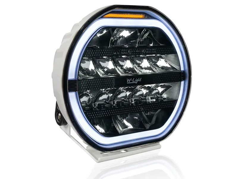 W-LIGHT Fury 9" LED Ekstra Lygte med Advarselslys - 9000lm 12-48V - Hvid - Billede 3