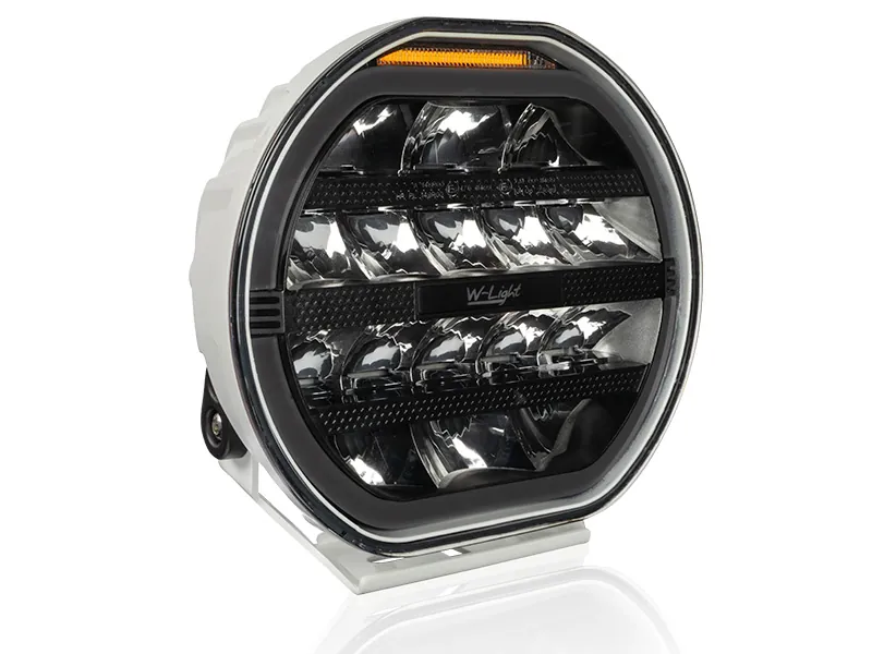 W-LIGHT Fury 9" LED Ekstra Lygte med Advarselslys - 9000lm 12-48V - Hvid - Billede 4