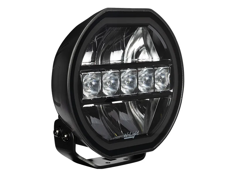 W-LIGHT ECLIPSE 7" LED Fjernlyskaster 5400lm 10-30V med Gul/Hvid Parkeringslys - Billede 3