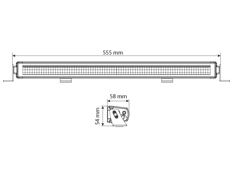 W-Light Vortex LED-lysbar 100W 12000lm 555 mm - Billede 3