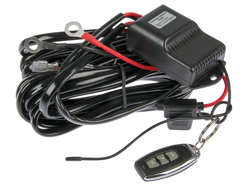 AUTOLINE Remote Control wiring harness detail view showing remote control unit and cable connections - 1605-WK022