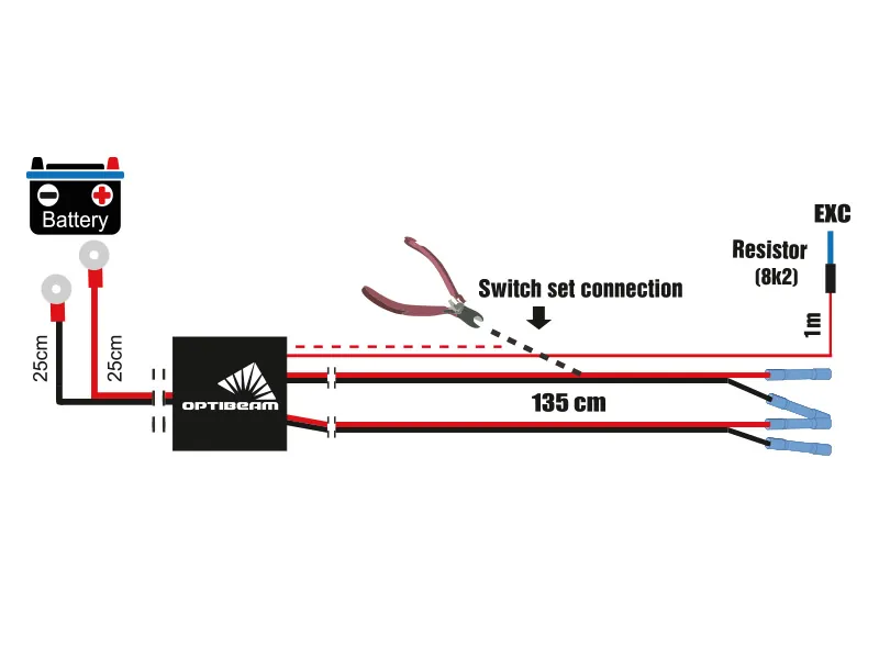 OPTIBEAM Wiring Kit WK041 - Universelt Kabelsæt til Ekstra Lygter 12/24V - Ledekstralys.dk