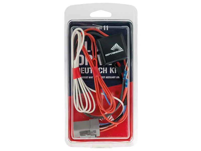 OPTIBEAM Wiring Kit DTP 12/24V - Kabelsæt til Ekstra Lygter med Deutsch Stik - Billede 2