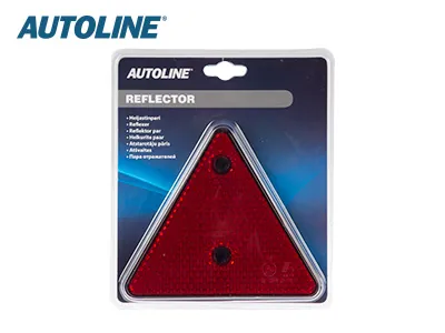 AUTOLINE Reflektorpar Trekant Rød 152x138mm - Sikkerhedsreflektorer til Køretøjer - Billede 2