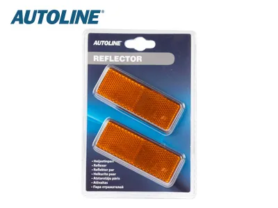 AUTOLINE Reflektorer Gule 96x38mm - Par med Selvklæbende Montering - Billede 2