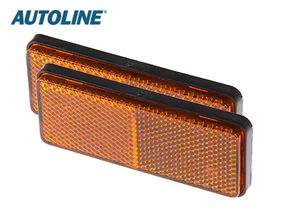 AUTOLINE Reflektorer Gule 96x38mm - Par med Selvklæbende Montering - Billede 3