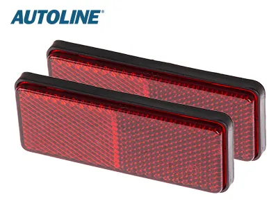 AUTOLINE Reflektorer Røde 96x38mm - Par med Selvklæbende Montering - Billede 3