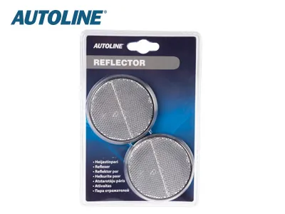 AUTOLINE Reflektorer Ø 70mm - Klare Runde Reflekser til Limning (2 stk.) - Billede 2