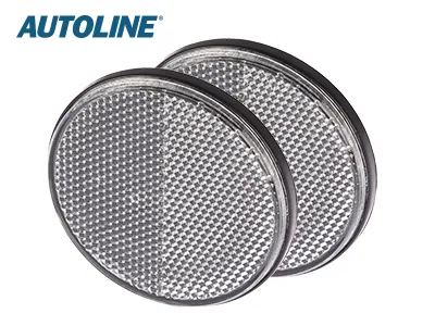 AUTOLINE Reflektorer Ø 70mm - Klare Runde Reflekser til Limning (2 stk.) - Billede 3