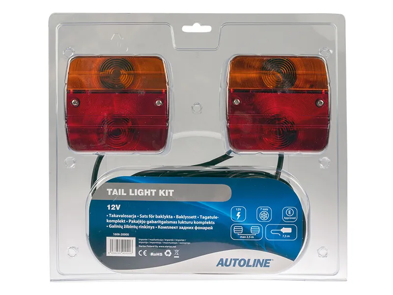 AUTOLINE Baglygtesæt til Trailer 12V med Magnetfæste - 7.5m Kabel - Billede 5