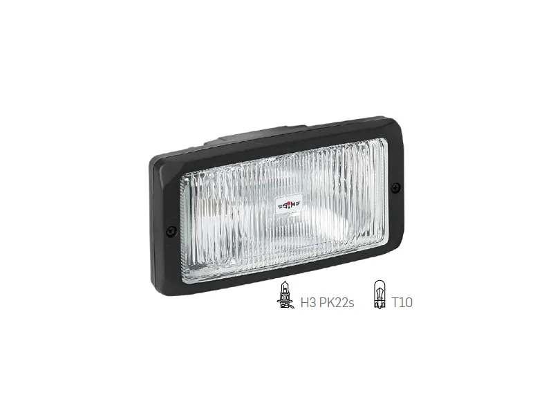 Tågelygte H3 med parkeringslys 242 x 133 mm - Ledekstralys.dk