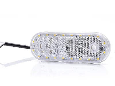 WAS LED Sidemarkeringslys Hvid 12-24V med Reflektor og ECE-godkendelse - Ledekstralys.dk