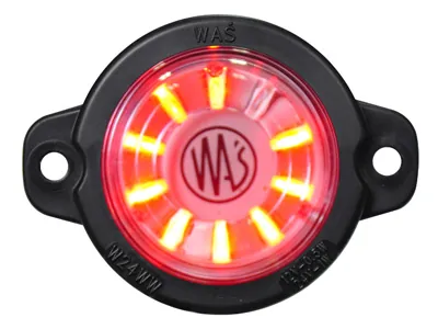 WAS LED Sidemarkeringslys Rød 12-24V ø60.5mm - Ledekstralys.dk