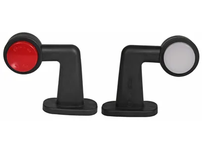 WAS LED Sidemarkeringslys 12-24V Hvid/Rød Neon Effekt Med Gummiarm - Ledekstralys.dk