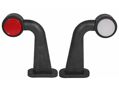 WAS LED Sidemarkeringslys 12-24V Højre Hvid/Rød Neon Effect E-godkendt - Ledekstralys.dk