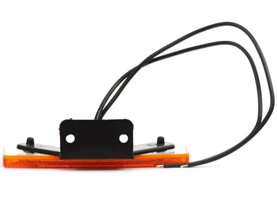 WAS LED Sidemarkeringslys Ravgul 12-24V med 90° Beslag - Billede 2