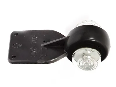 WAS LED Sidemarkeringslys 12-24V Hvid/Rød 99,5mm med Gummiarm - Ledekstralys.dk