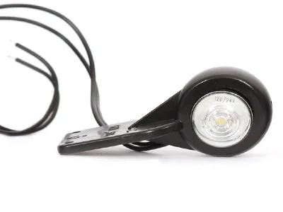 WAS LED Sidemarkeringslys 12-24V Hvid/Rød 99,5mm med Gummiarm - Billede 2