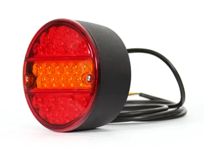 WAS LED Baglygte 12-24V med Bremse- og Blinklys ø142mm - Ledekstralys.dk