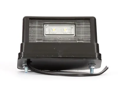 WAS LED Nummerpladelys 12-24V Sort - ECE Godkendt - Ledekstralys.dk