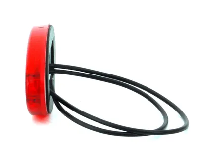 WAS LED Sidemarkeringslys Rød 12-24V med Reflektor og ECE-Godkendelse - Billede 2