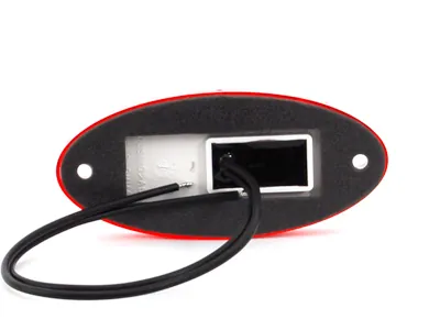 WAS LED Sidemarkeringslys Rød 12-24V med Reflektor og ECE-Godkendelse - Billede 3