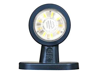 WAS LED Sidemarkeringslys 12-24V Hvid/Rød med Gummiarm ECE-godkendt - Billede 2