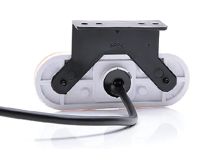 WAS LED Sidemarkeringslys Amber 12-24V med 90° Monteringsbeslag - Billede 2