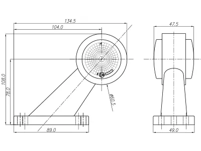WAS LED Sidemarkeringslys 12-24V Hvid/Rød med 45° Gummiarm - Billede 2