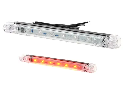 LED-Bremselys 12-24V Surface Mount 237mm Klar Linse ECE-Godkendt - Ledekstralys.dk