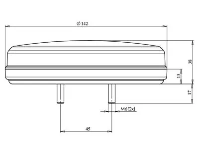 WAS LED Baglygte 24V Neon Effekt Venstre - Dynamisk Blinklys ø142mm - Billede 3