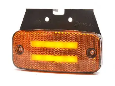 WAS LED Sidemarkeringslys med Blinklys 12-24V Neon-Effekt Ravgul - Billede 2