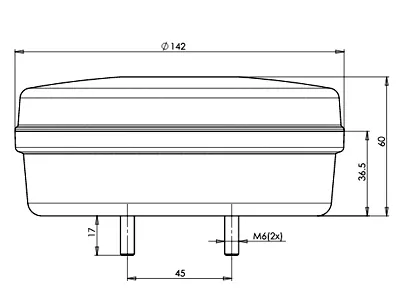 WAS LED-Baglygte Multifunktion 12-24V ø142mm - Bremse, Blink, Tåge & Baklys - Billede 3