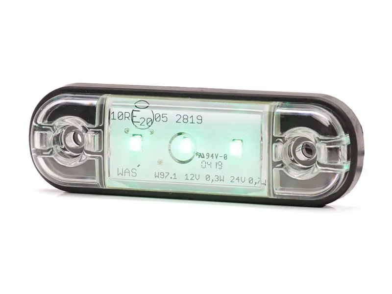 WAS LED Markeringslys 12-24V 3 LED'er 24lm til Lastbil og Trailer - Ledekstralys.dk