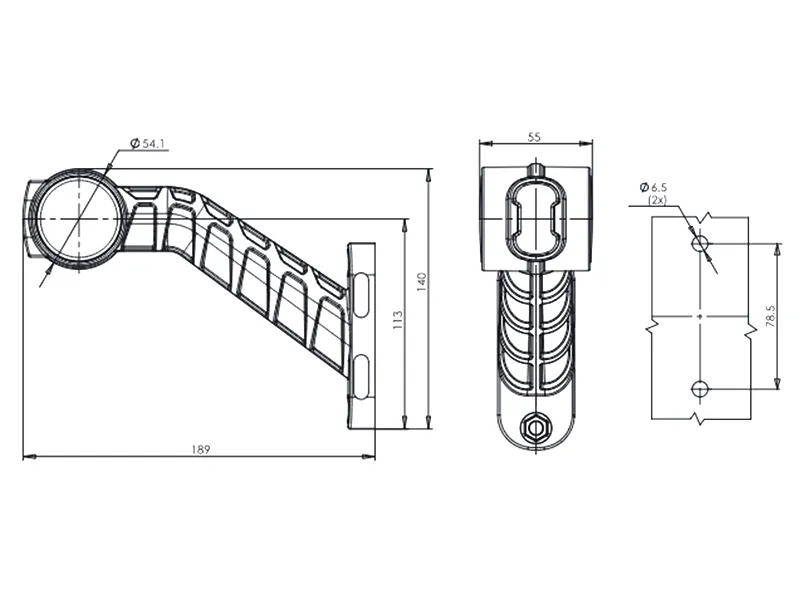 Was LED Sidemarkeringslys 12/24V Højre Side - Front/Bag Outline Marker - Billede 2