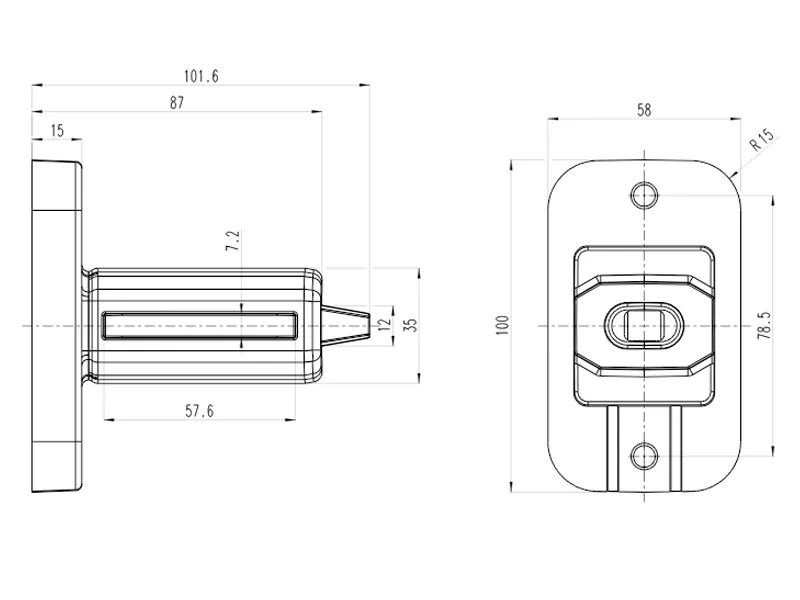 Was LED Sidemarkeringslys 12/24V Venstre Side - Mørk Markering til For- og Bagparti - Billede 2