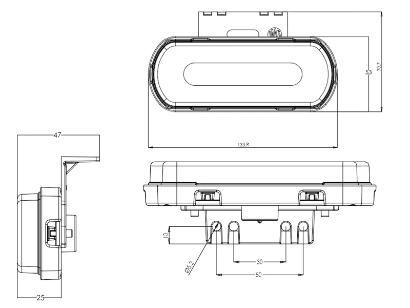 Was LED Sidemarkeringslys med Blinklys Funktion 12/24V Amber - Billede 2