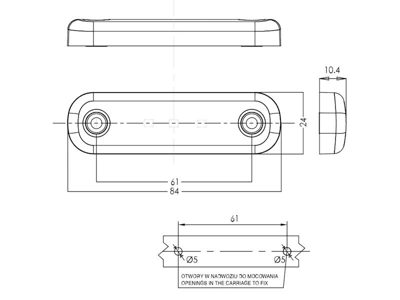Was LED Positionslys 12/24V Gul Dark Style - Vandtæt Sidemarkeringslys - Billede 2