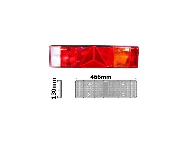 Reserveglas til baglygte 7 funktioner højre 466 x 130 mm - Ledekstralys.dk
