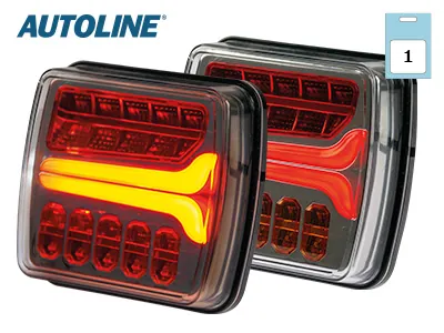 AUTOLINE LED-Baglygte 12-24V Højre med Dynamisk Blinklys - Ledekstralys.dk