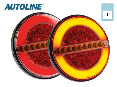 AUTOLINE LED Tail Light with Dynamic Turn Signal, IP67, 12-24V - 1606-40011