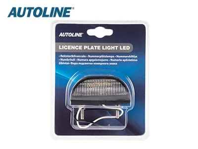 AUTOLINE LED Nummerpladebelysning 12-24V Sort med 5 LED - E-godkendt - Billede 2