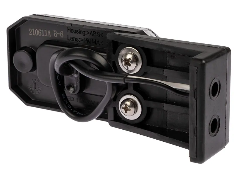 AUTOLINE LED Sidemarkeringslys Hvid 12-24V med Reflektor og Holder - Billede 2