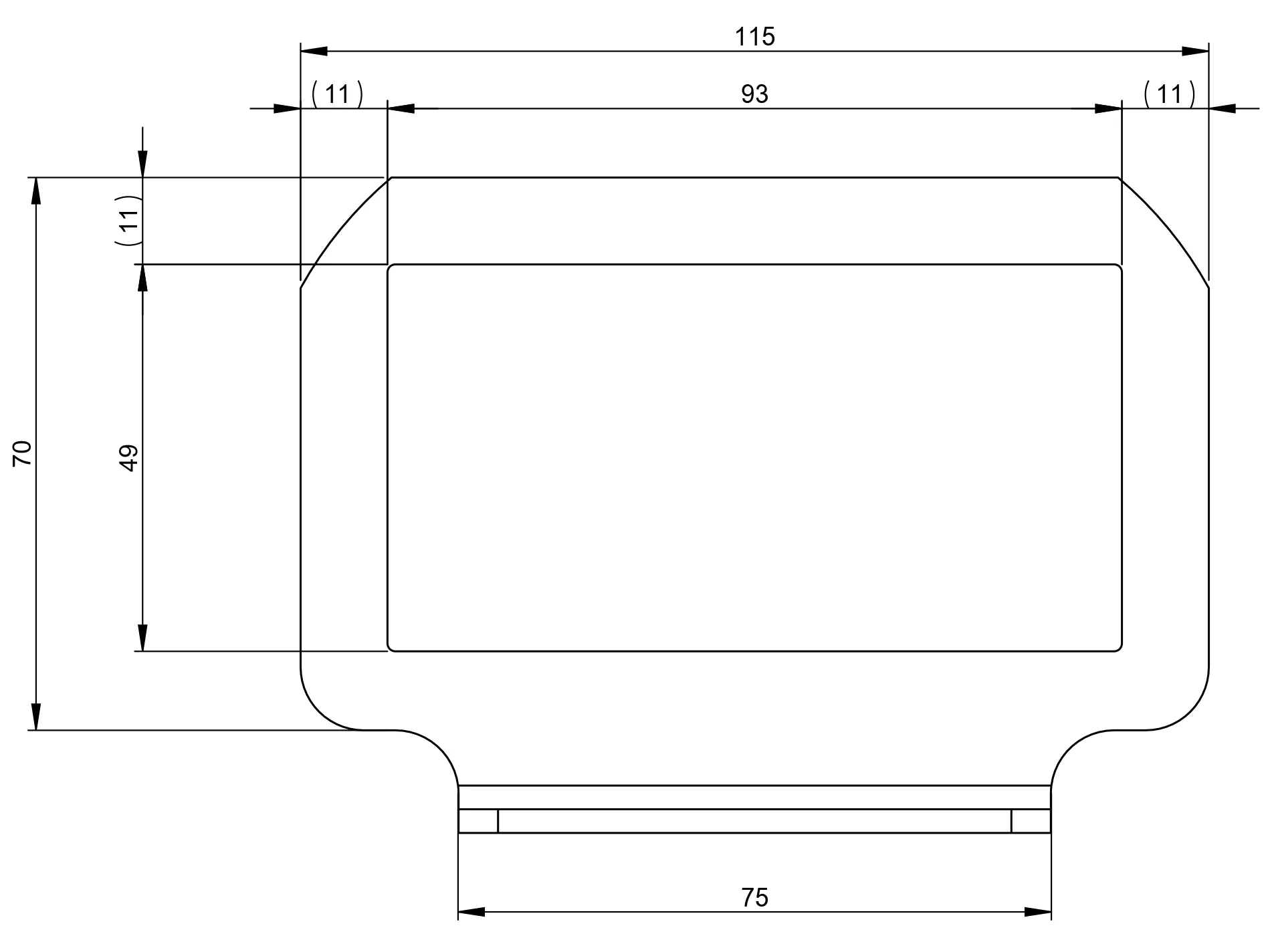 Klemmefæste til Sidemarkeringslys - Rustfrit Stål 90mm Skrueafstand - Volvo/Scania - Billede 2