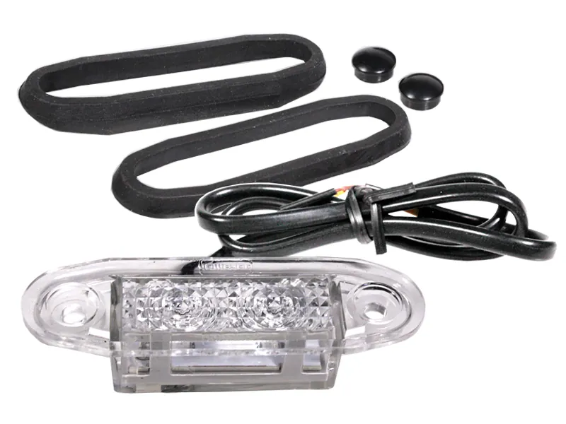 LED Sidemarkeringslys Rødt 10-30V - Indbygningsmodel med 2 LED - Billede 2