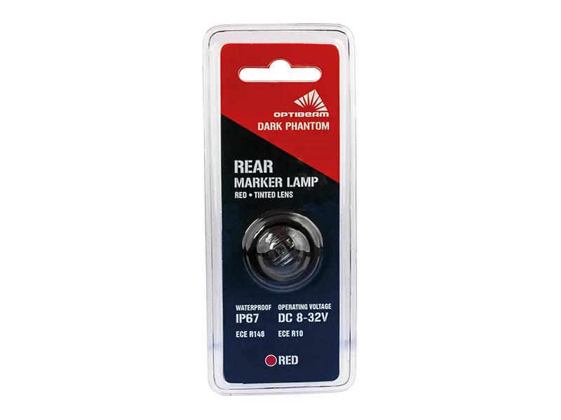 OPTIBEAM Dark Phantom LED Sidemarkeringslys 8-32V Indbygning Røgfarvet - Billede 6
