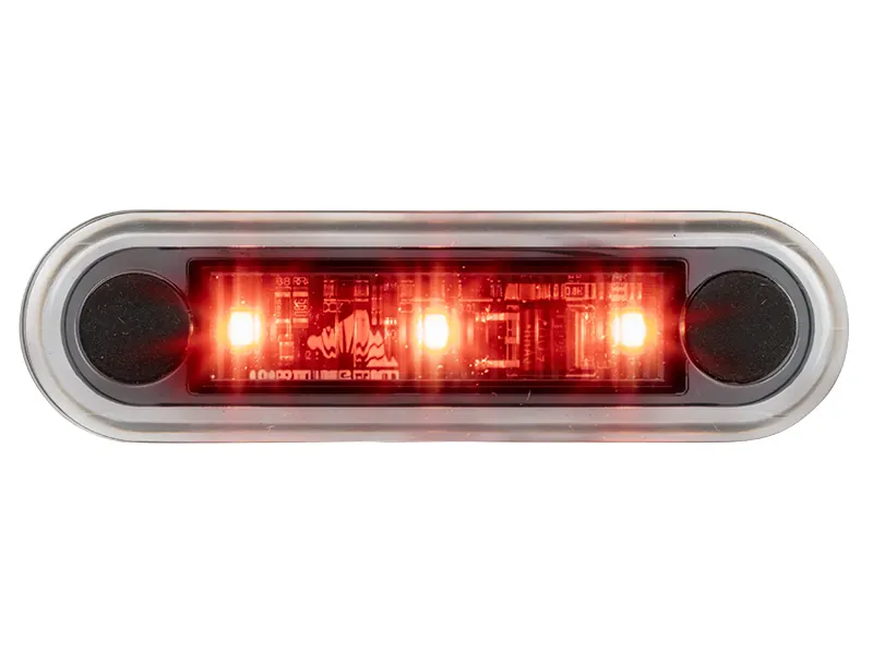 Optibeam Dark Phantom LED-positionslys rød 79,5 x 22,5 mm, 0,5 m ADR-kabel - Billede 3