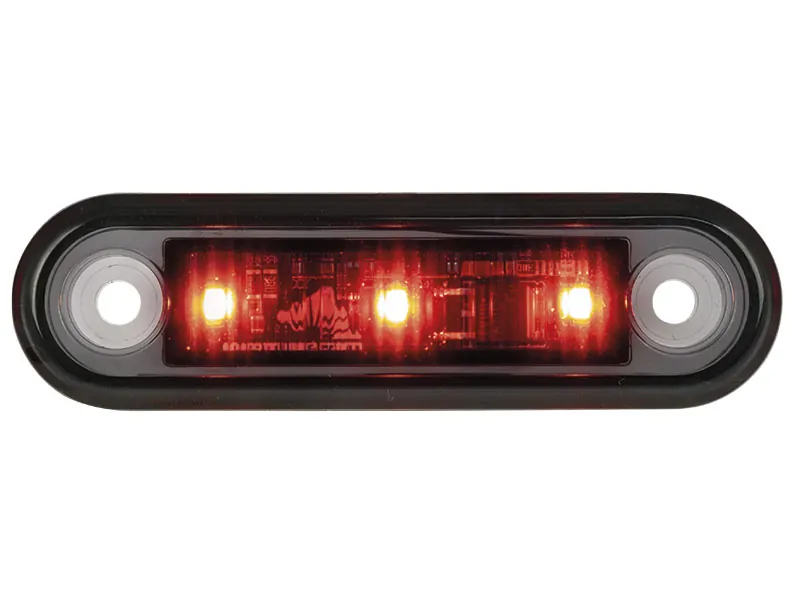 Optibeam Dark Phantom LED-positionslys rød 79,5 x 22,5 mm, 0,5 m ADR-kabel - Billede 5